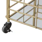 Cărucior alimentar cu structură de fier Finisaj auriu - Viviana Viadurini