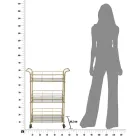 Cărucior alimentar cu structură de fier Finisaj auriu - Viviana Viadurini