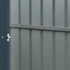 Magazin de grădină din tablă antracit cu uşă cu balamale - Cucciolo Viadurini