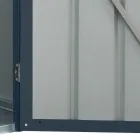 Magazin de grădină din tablă antracit cu uşă cu balamale - Cucciolo Viadurini