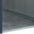 Magazin de grădină din tablă antracit cu uşă cu balamale - Cucciolo Viadurini