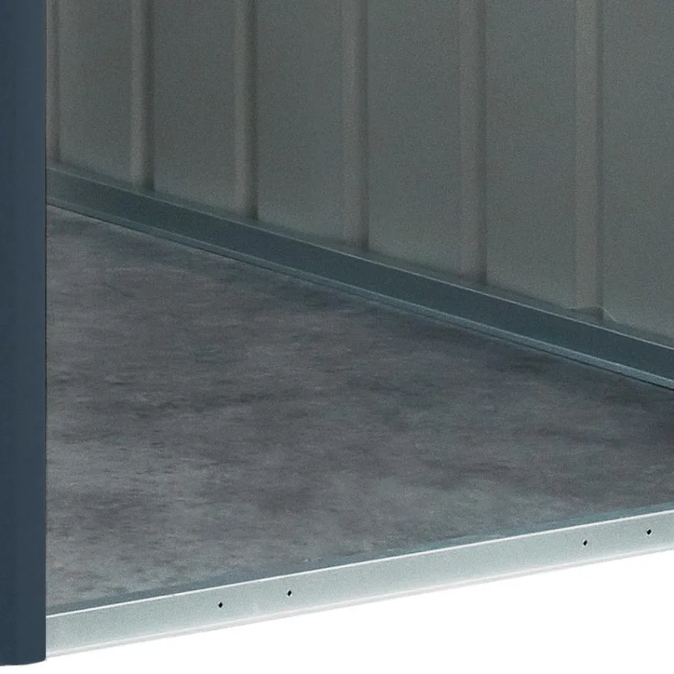 Magazin de grădină din tablă antracit cu uşă cu balamale - Cucciolo Viadurini