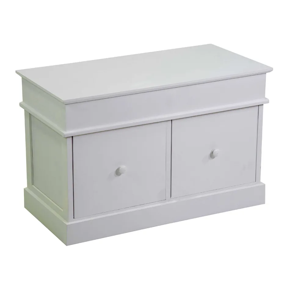 Cufăr de interior din lemn cu 2 sertare - Meduse Viadurini