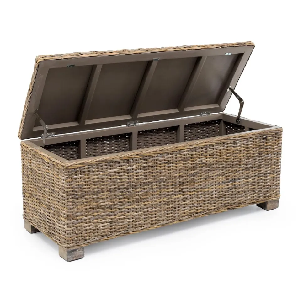 Cufă de exterior din fibră naturală de Kubù - Nogitsune Viadurini