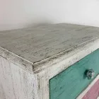 Comodă artizanală cu 4 sertare din lemn alb Fabricat în Italia - Manhattan Viadurini