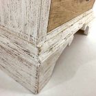 Comodă artizanală cu 4 sertare din lemn alb Fabricat în Italia - Manhattan Viadurini