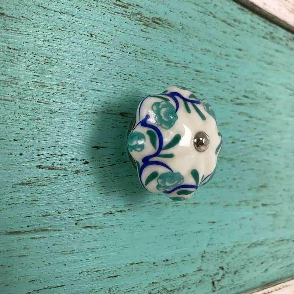 Comodă artizanală cu 4 sertare din lemn alb Fabricat în Italia - Manhattan Viadurini