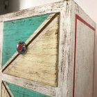 Comodă din lemn fabricată manual cu sertare colorate Made in Italy - Brighella Viadurini
