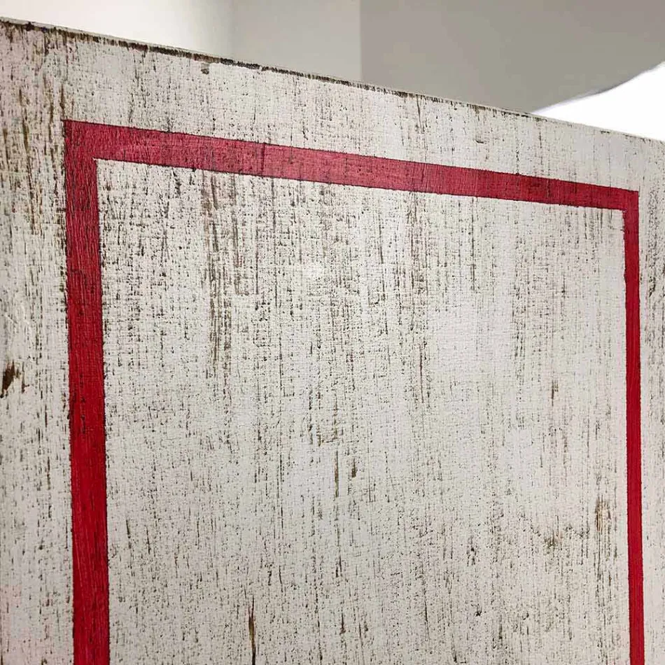 Comodă din lemn fabricată manual cu sertare colorate Made in Italy - Brighella Viadurini