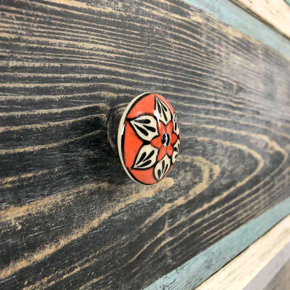 Comodă artizanală din lemn de brad cu 3 sertare Made in Italy - Maimuță Viadurini