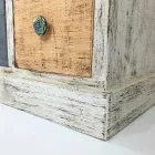 Comodă artizanală din lemn masiv cu 9 sertare Made in Italy - Pierrot Viadurini