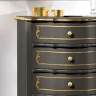 Comodă pentru dormitor cu 5 sertare clasice din lemn Made in Italy - Leonor Viadurini