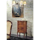 Comodă clasică din lemn de nuc 4 sau 6 sertare Made in Italy - Katerine Viadurini