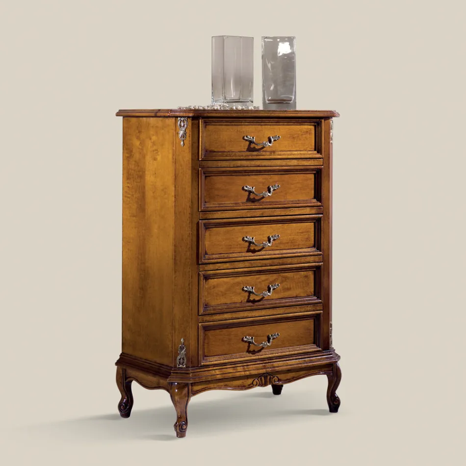 Comodă din lemn în stil clasic cu 7 sau 5 sertare Made in Italy - Richard Viadurini