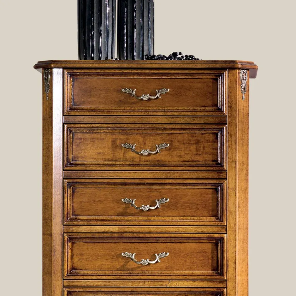 Comodă din lemn în stil clasic cu 7 sau 5 sertare Made in Italy - Richard Viadurini