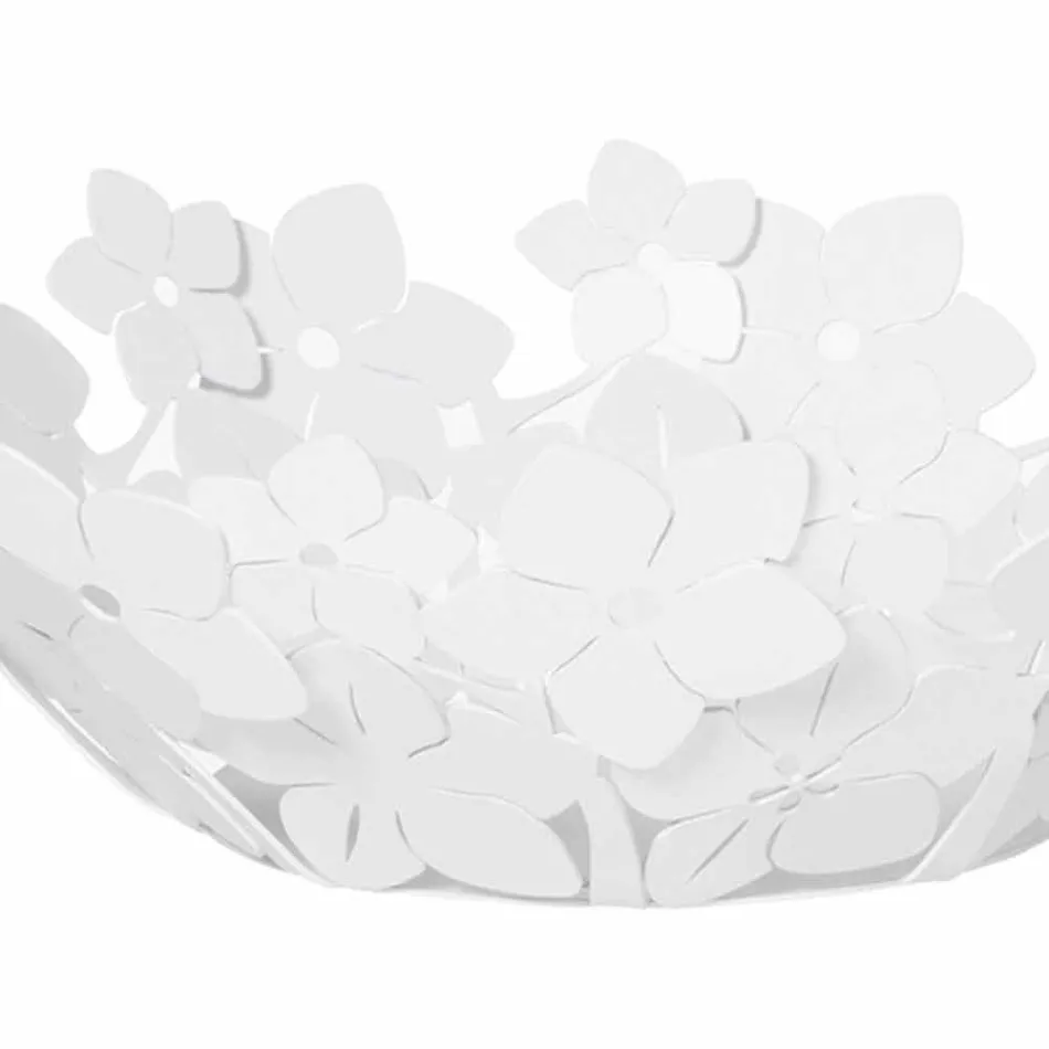 Piesa centrală cu flori în fier, alb sau albastru - Marken Viadurini