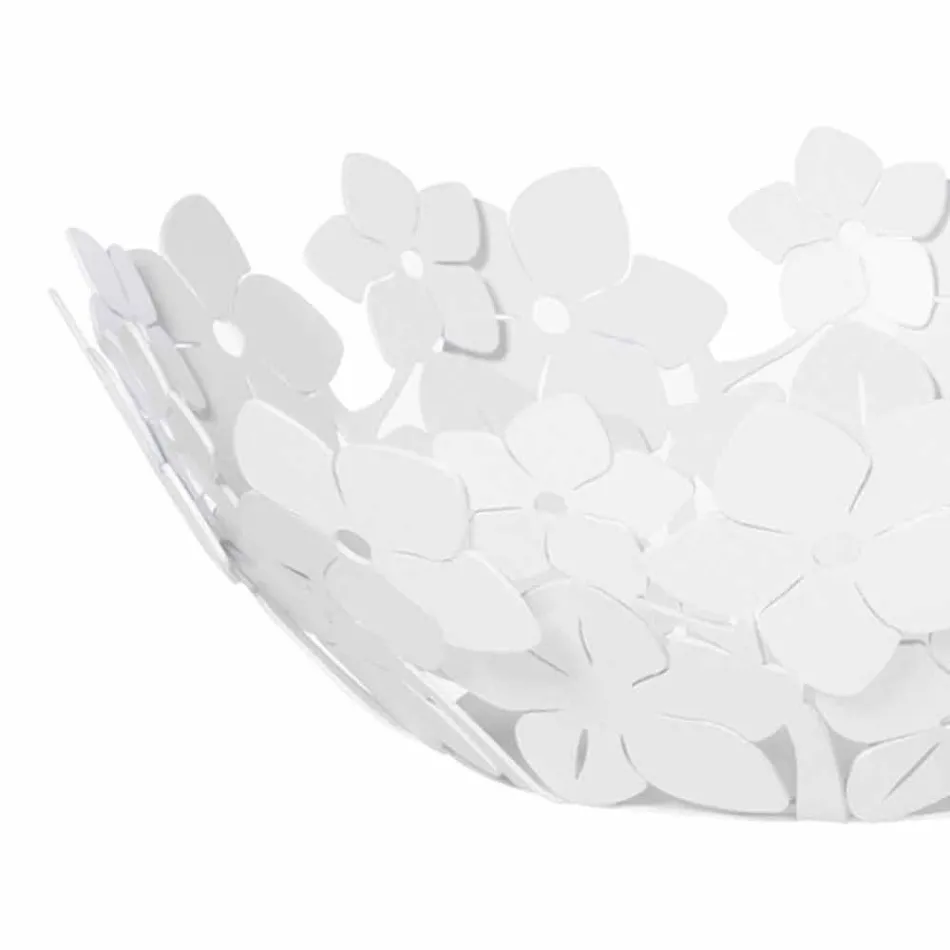 Piesa centrală cu flori în fier, alb sau albastru - Marken Viadurini