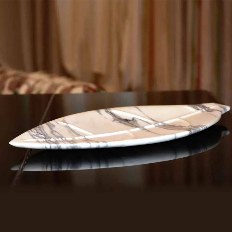 Piesa centrala din marmura Arabescato cu forma de frunza Made in Italy - Treviso Viadurini