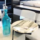 Piesa centrala in marmura si metal Brezza della Versilia Made in Italy - Amabile Viadurini