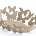 Piesa centrală modernă, ovală, din fier alb sau bej, fabricată în Italia - Leiden Viadurini