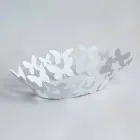 Piesa centrală modernă, ovală, din fier alb sau bej, fabricată în Italia - Leiden Viadurini