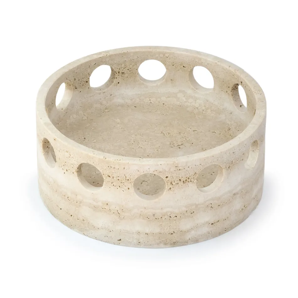 Piesa centrală din marmură satinată/Tavă de buzunar Fabricată în Italia - Hinata Viadurini