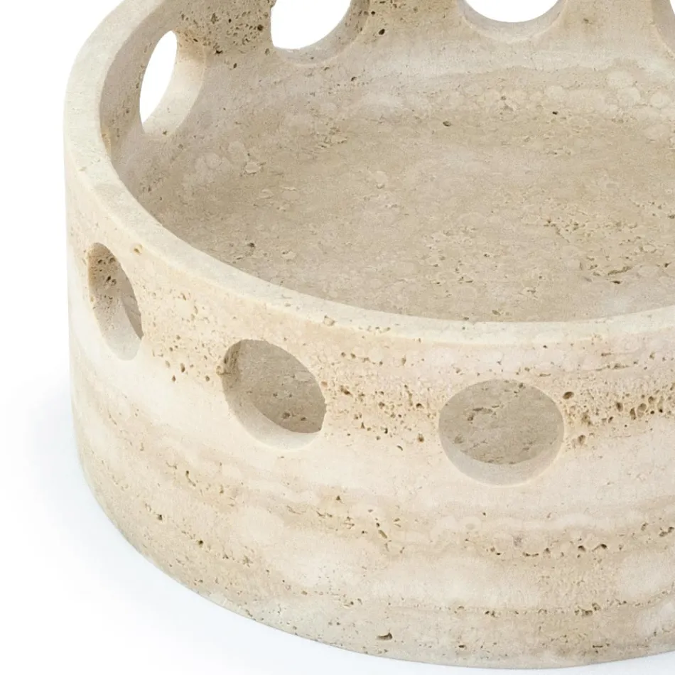 Piesa centrală din marmură satinată/Tavă de buzunar Fabricată în Italia - Hinata Viadurini