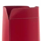 Coș de hârtie pentru deșeuri realizat în Italia în piele regenerată Canistro Viadurini