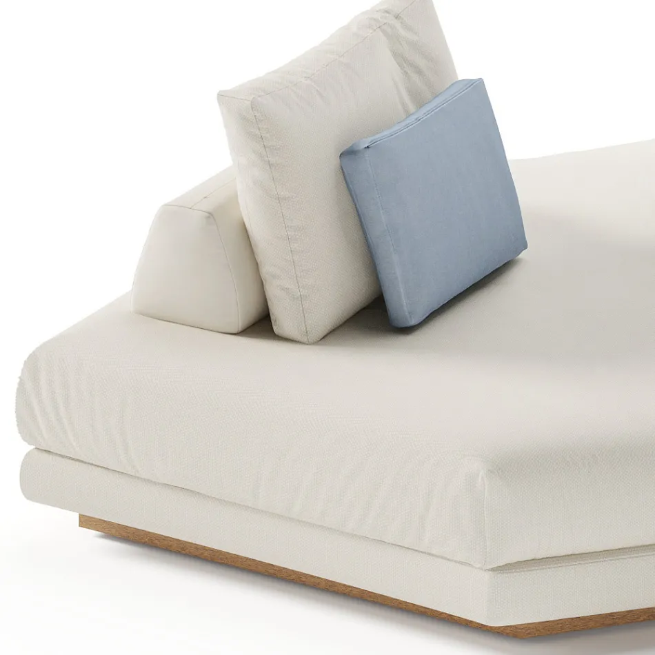 Șezlong de grădină de colț din material fabricat în Italia - Rubik Viadurini