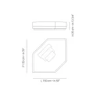 Șezlong de grădină de colț din material fabricat în Italia - Rubik Viadurini