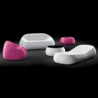 Sezlong de exterior de design din polietilena alba Made in Italy - Ervin Viadurini