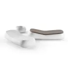 Sezlong de exterior de design din polietilena alba Made in Italy - Ervin Viadurini