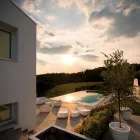 Sezlong de exterior de design din polietilena alba Made in Italy - Ervin Viadurini