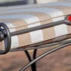 Șezlong în aer liber din fier și țesătură manuală Made in Italy - Relaxează-te Viadurini