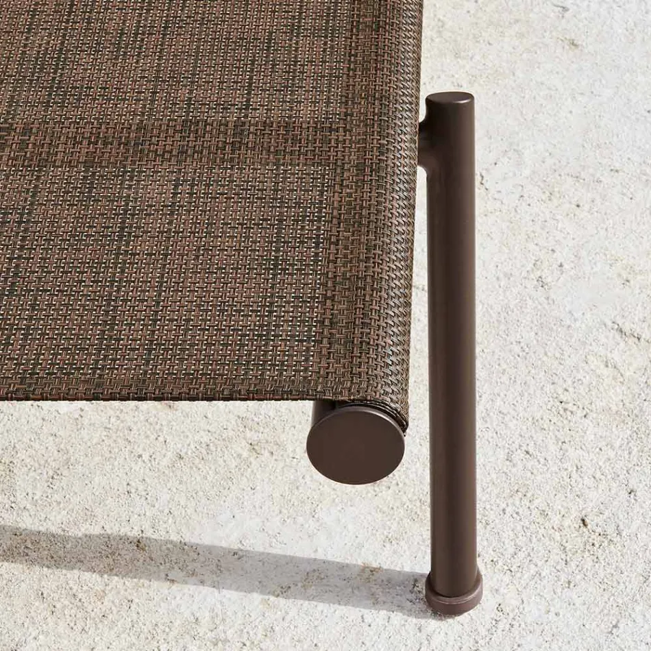 Șezlong de grădină din aluminiu și țesătură tehnică - Bahia by Varaschin Viadurini