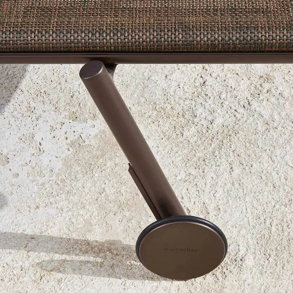 Șezlong de grădină din aluminiu și țesătură tehnică - Bahia by Varaschin Viadurini