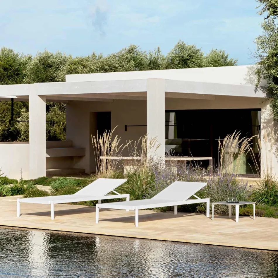 Șezlong de grădină cu sau fără Saltea de înaltă calitate - Filomenalet Viadurini
