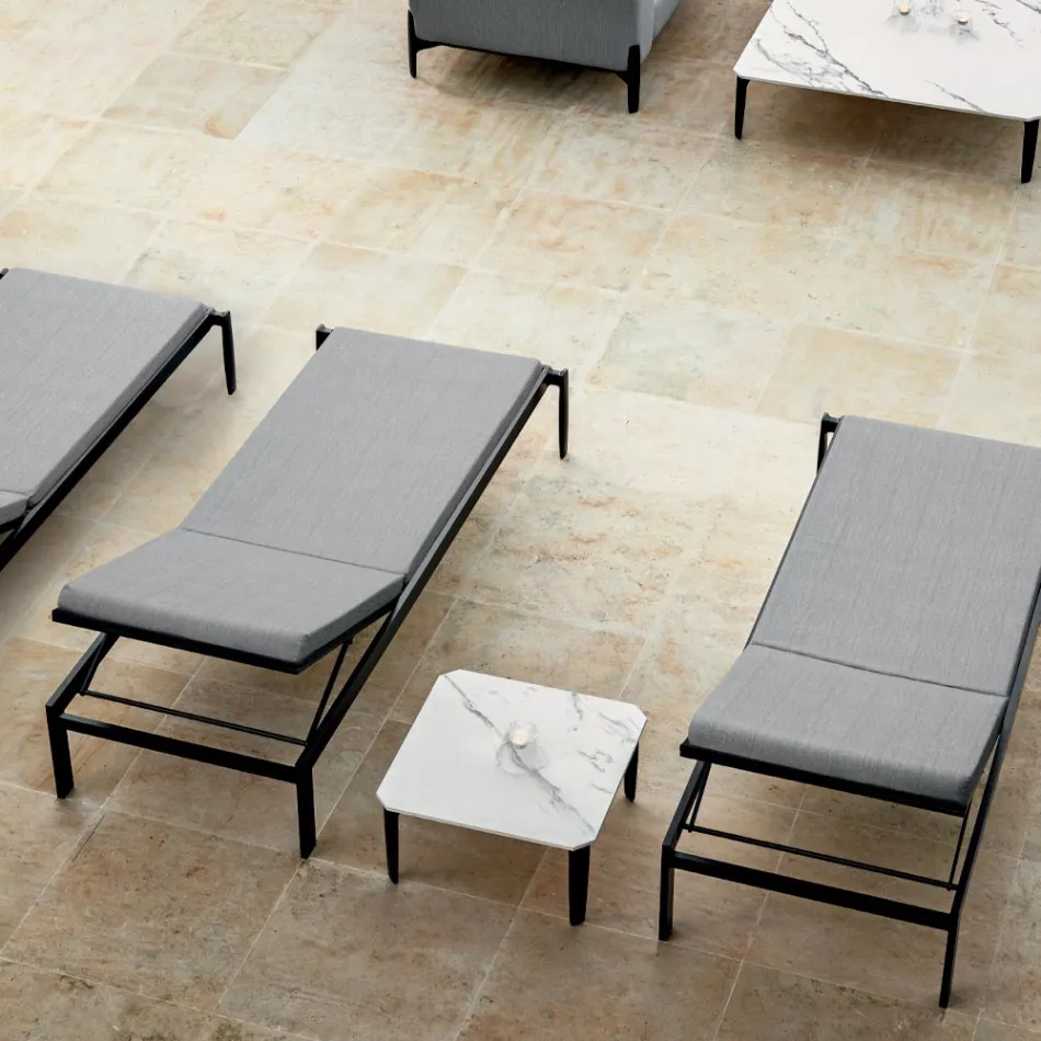 Șezlong de grădină cu sau fără Saltea de înaltă calitate - Filomenalet Viadurini