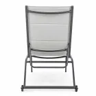 Șezlong de grădină cu roți și spătar înclinat, 4 bucăți - Babilonia Viadurini