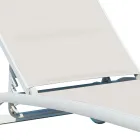 Șezlong de grădină din aluminiu cu șezut din textilen - Zohra Viadurini