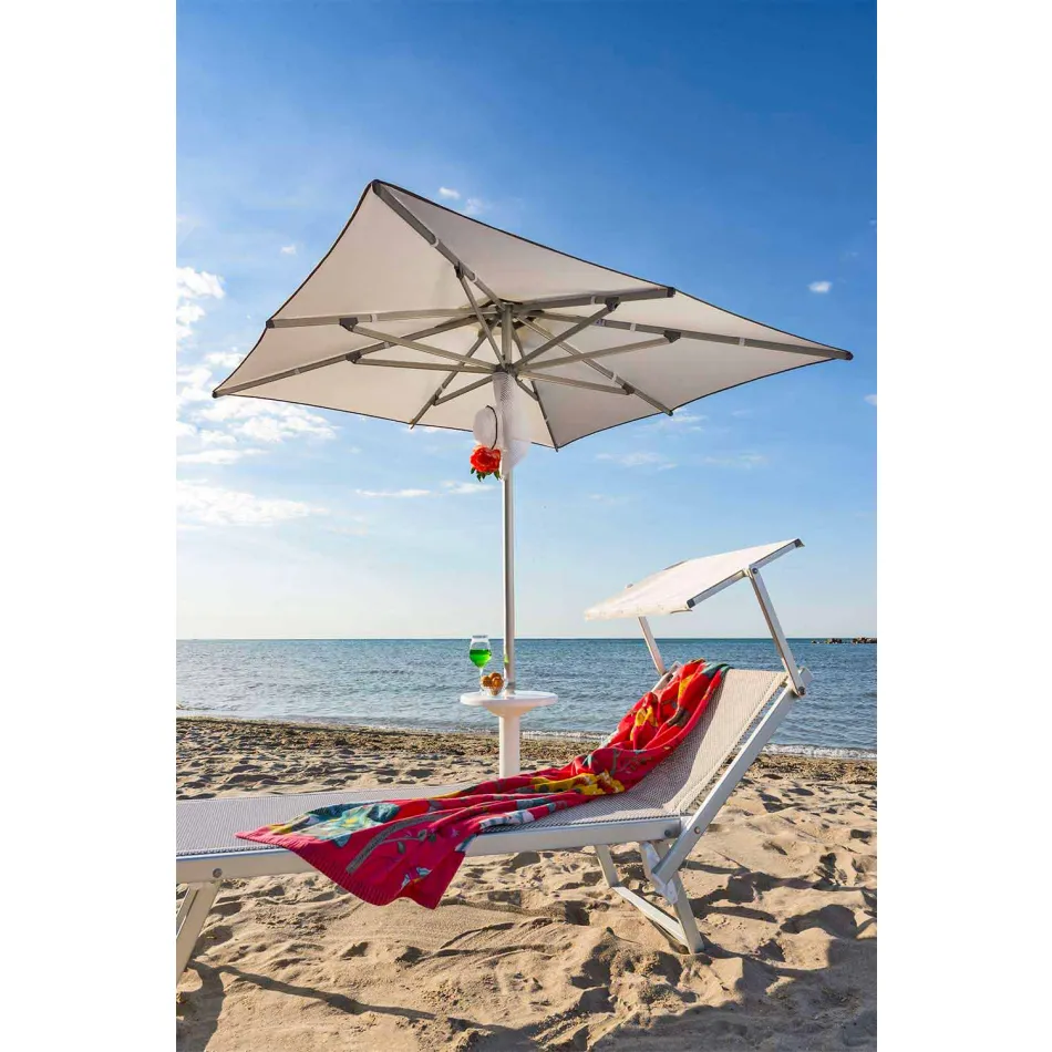 Longue de grădină modernă, cu parasol și spătar înclinat - Arnold Viadurini