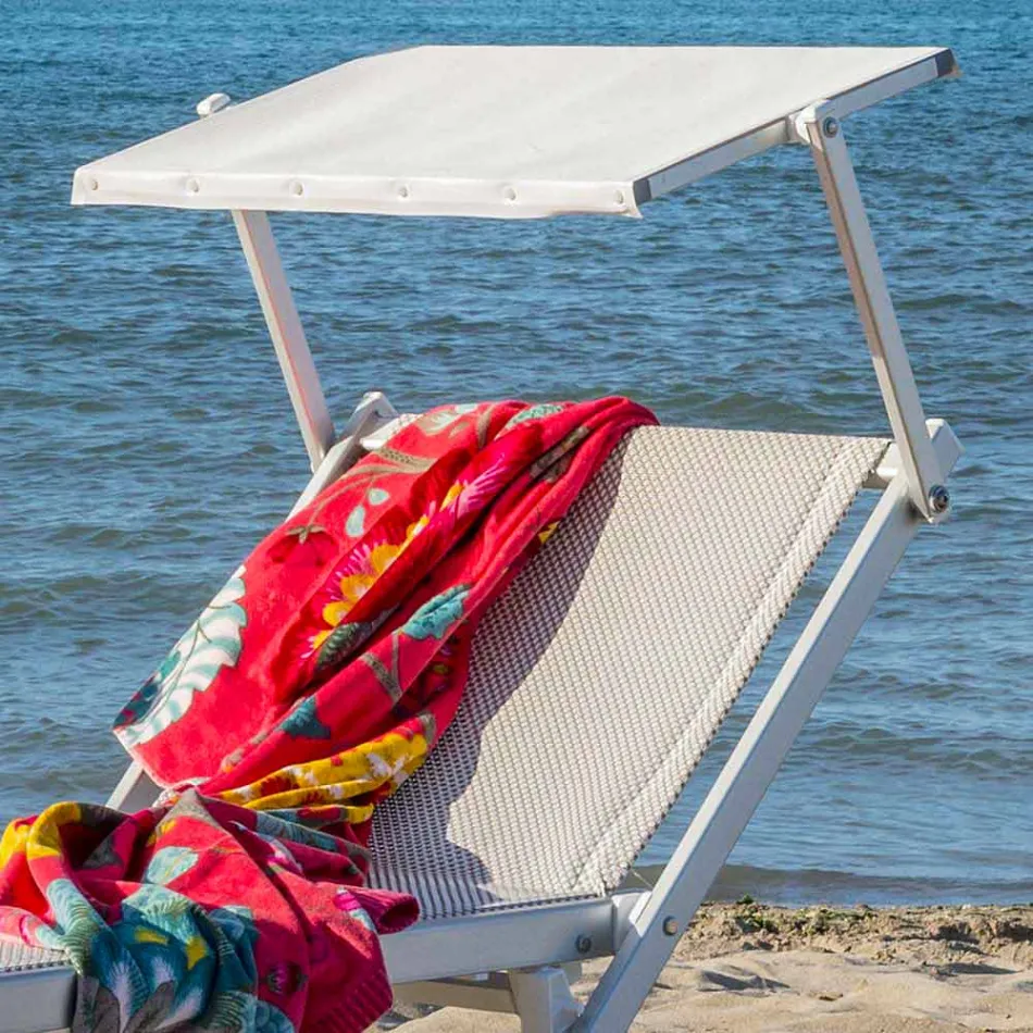 Longue de grădină modernă, cu parasol și spătar înclinat - Arnold Viadurini