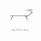 Longue de grădină modernă, cu parasol și spătar înclinat - Arnold Viadurini