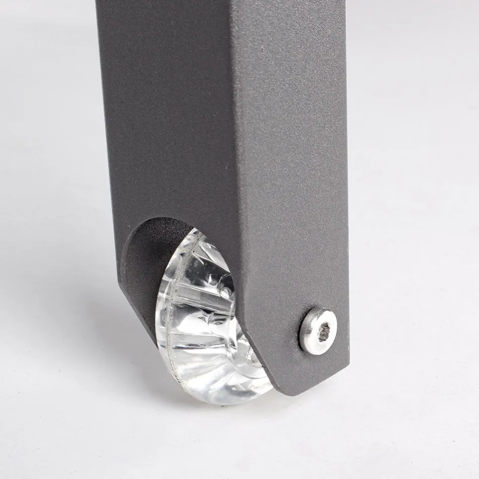 Sezlong de grădină înclinabil din aluminiu, Homemotion, 4 piese - Lester Viadurini