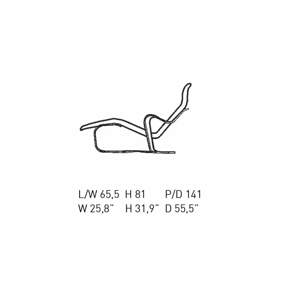 Scaun lung din lemn de mesteacăn cu scaun din bumbac Fabricat în Italia - Fortaleza Viadurini