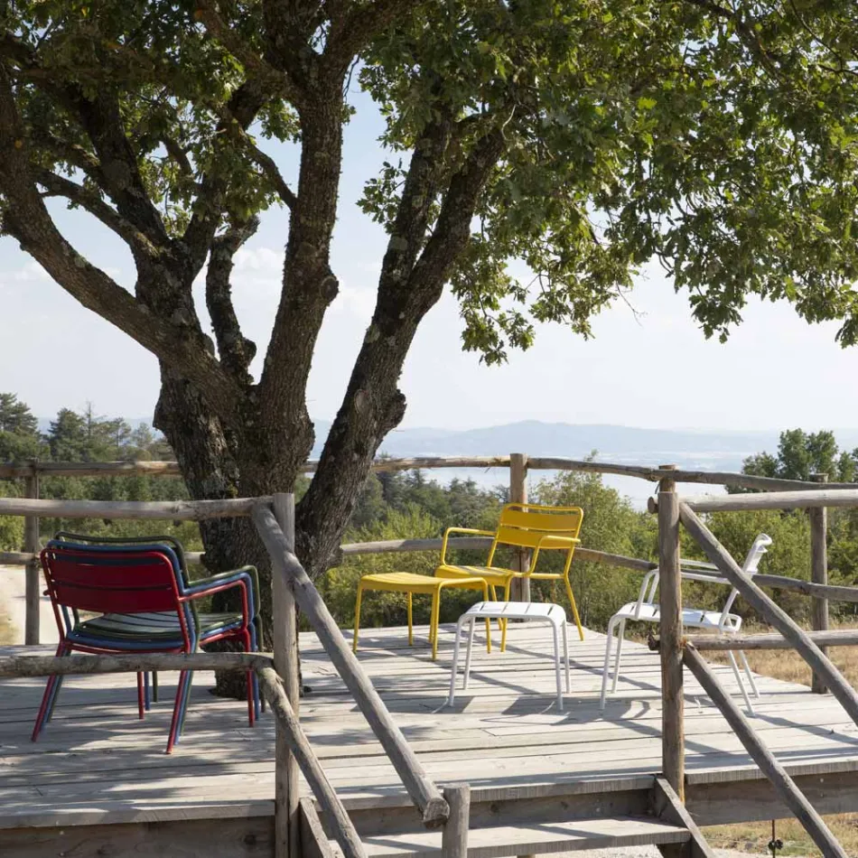 Sezlong de exterior cu suport metalic pentru picioare Made in Italy - Amina Viadurini