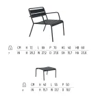 Sezlong de exterior cu suport metalic pentru picioare Made in Italy - Amina Viadurini