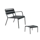 Sezlong pentru exterior cu suport metalic pentru picioare Made in Italy - Amina Viadurini