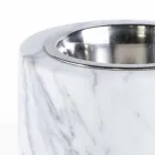 Câini și pisici Bol în marmură albă Carrara Fabricat în Italia - Ciotta Viadurini