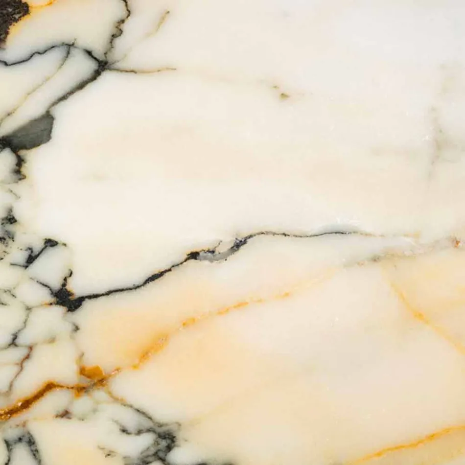 Bol mare rotund în marmură Portoro sau Paonazzo, fabricat în Italia - Glazer Viadurini